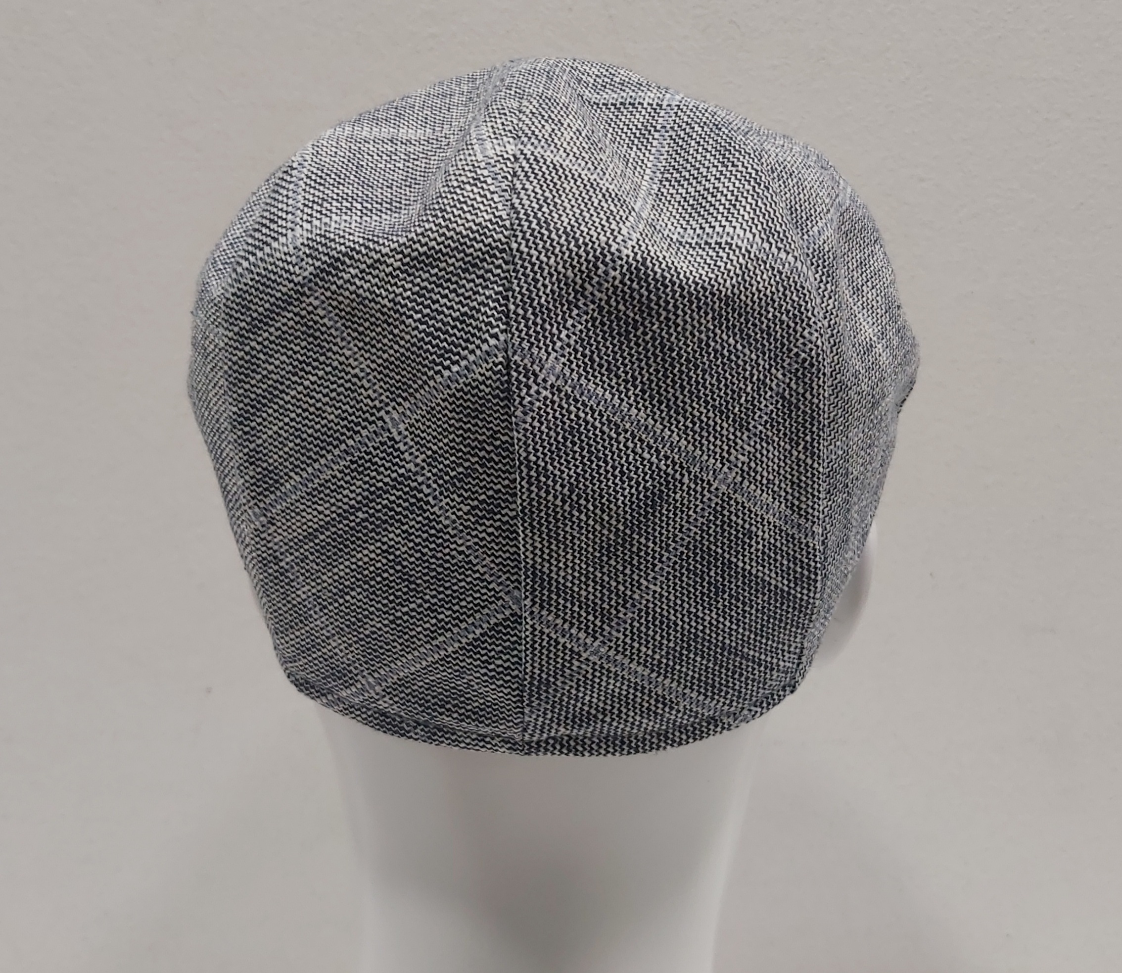 COPPOLA BERRETTO BLU BIANCO ESTIVO LINO COTONE MADE IN ITALY - immagine 4
