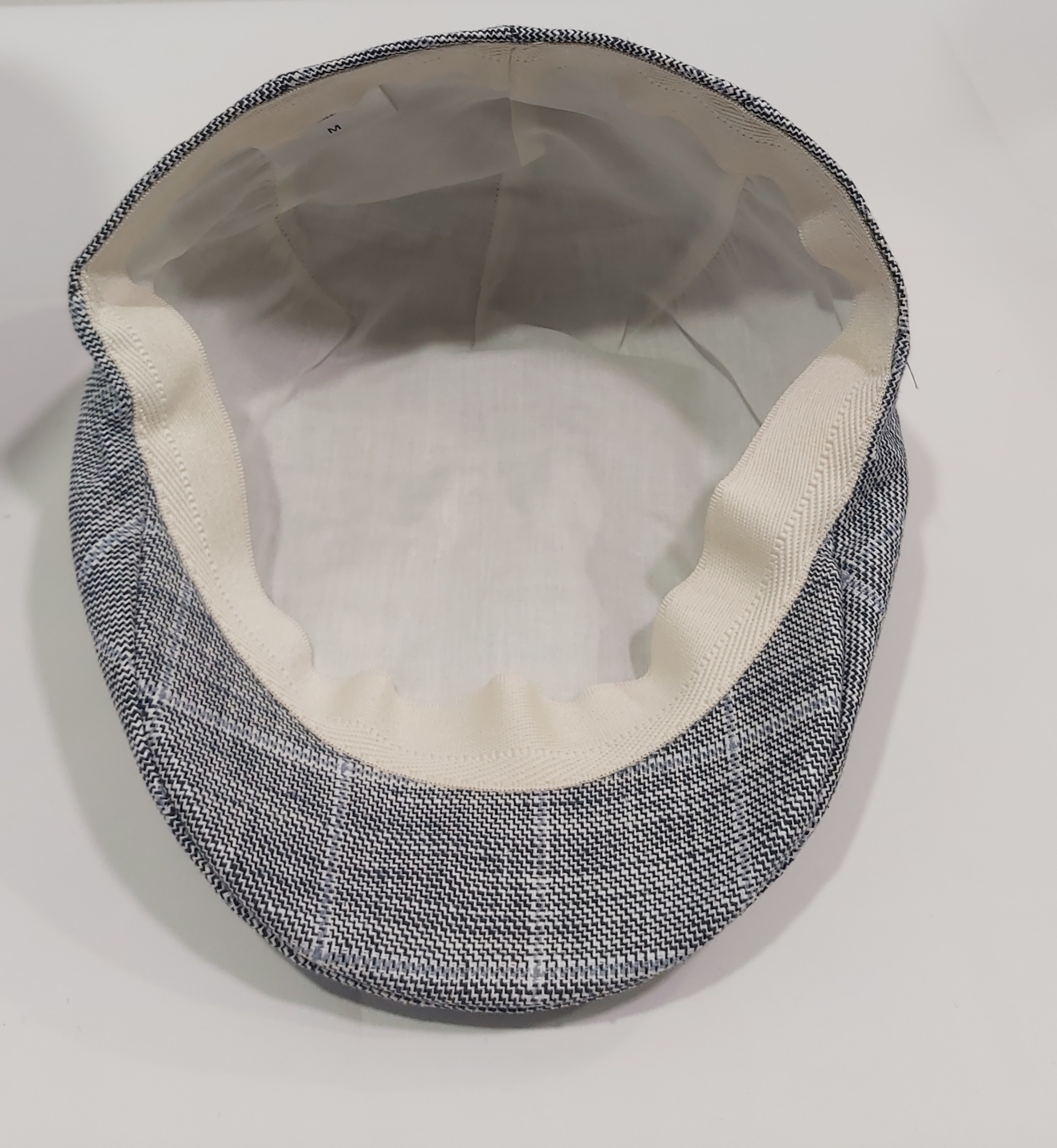 COPPOLA BERRETTO BLU BIANCO ESTIVO LINO COTONE MADE IN ITALY - immagine 5