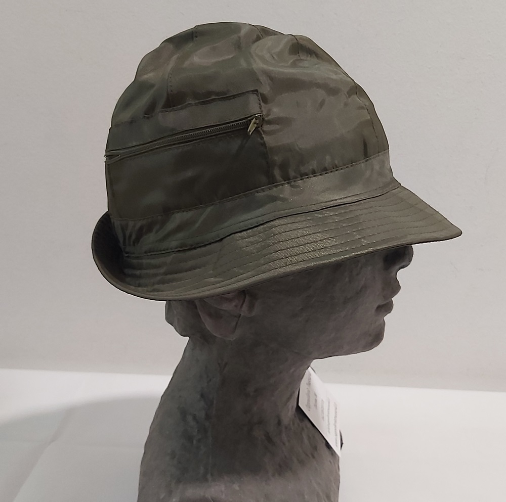 CAPPELLO IMPERMEABILE VERDE PESCATORE ADULTO BAMBINO MISURA 55 - immagine 4