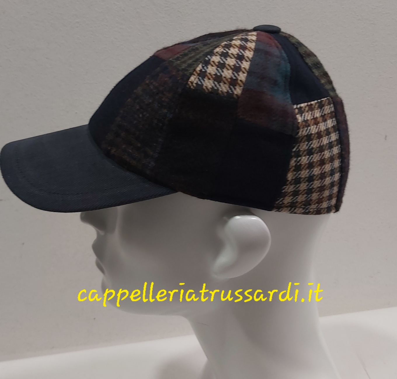 BERRETTO BASEBALL VISIERA PATCHWORK BLU MADE IN ITALY misura 61 - immagine 5