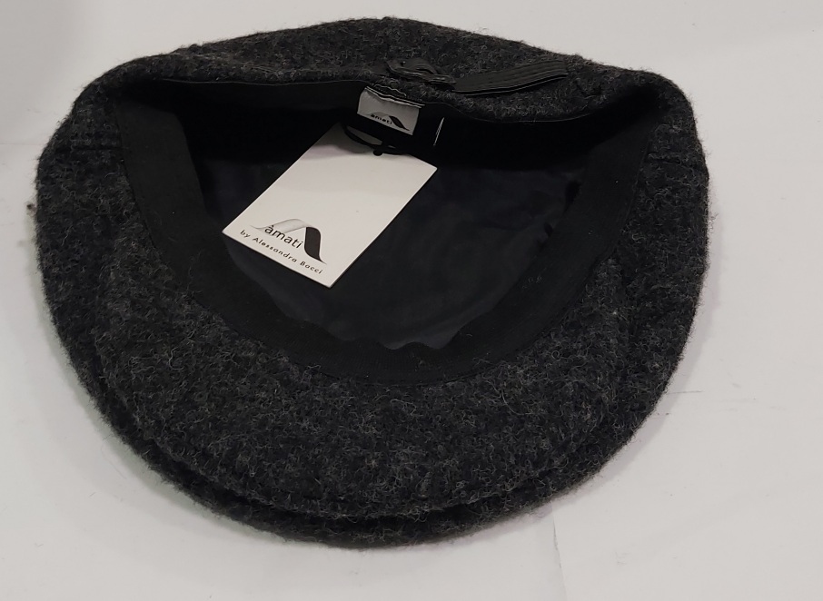 COPPOLA LANA COTTA GRIGIO SCURO MADE IN ITALY - immagine 5