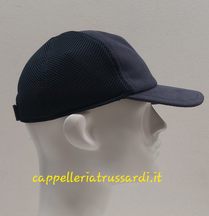 CAPPELLO BERRETTO BASEBALL BLU COTONE CON RETINA MADE IN ITALY - immagine 3
