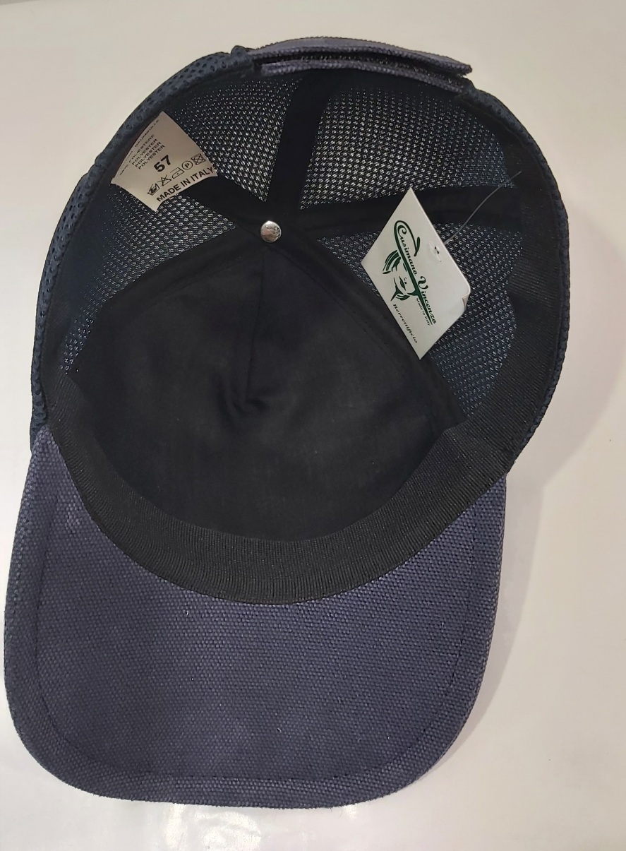CAPPELLO BERRETTO BASEBALL BLU COTONE CON RETINA MADE IN ITALY - immagine 6