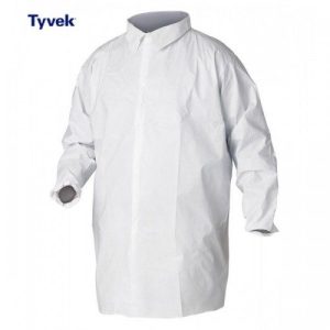 Camice da laboratorio con chiusura lampo Tyvek