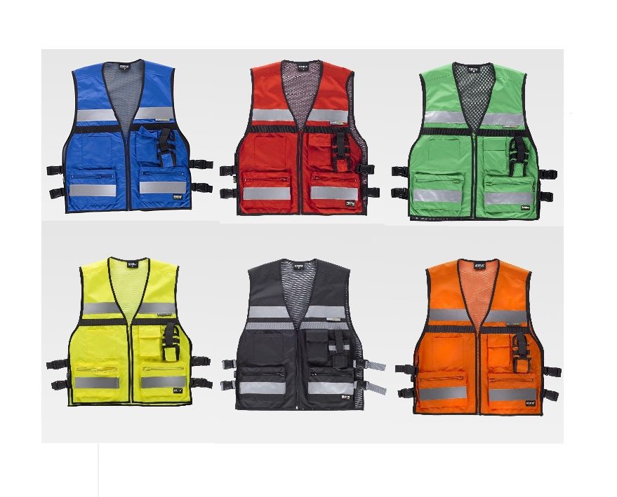 Gilet multitasche con cerniera alta visibilità - immagine 2