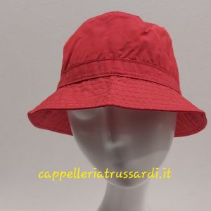 CAPPELLO CLOCHE IMPERMEABILE ROSSO MADE IN ITALY