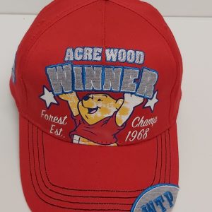 CAPPELLO VISIERA BASEBALL WINNIE THE POOH ROSSO COTONE MISURA 54
