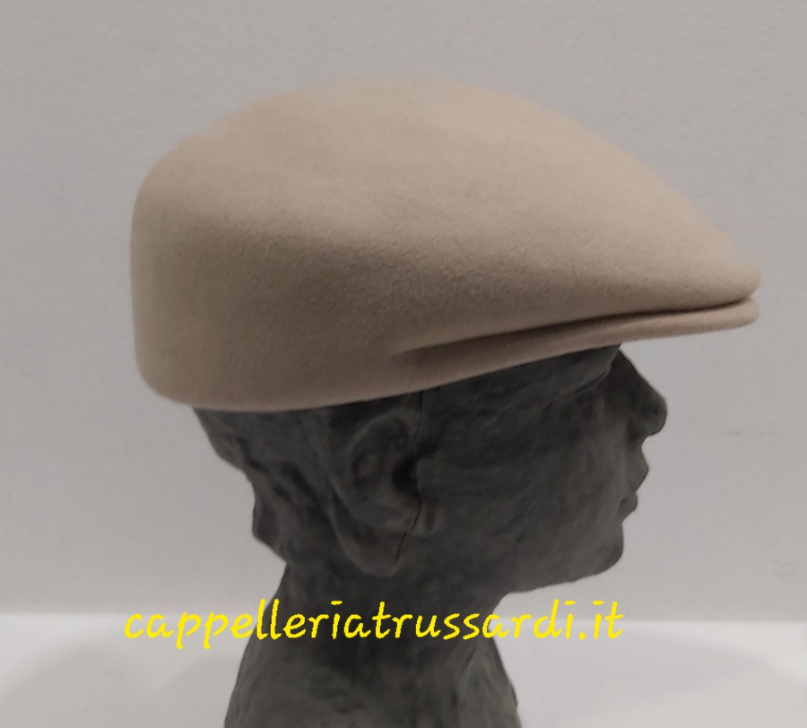 COPPOLA FELTRO LANA BEIGE CHIARO MADE IN ITALY