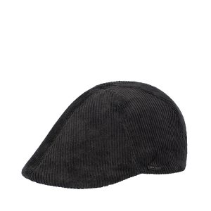 COPPOLA BERRETTO VELLUTO RIGHE NERO INVERNALE