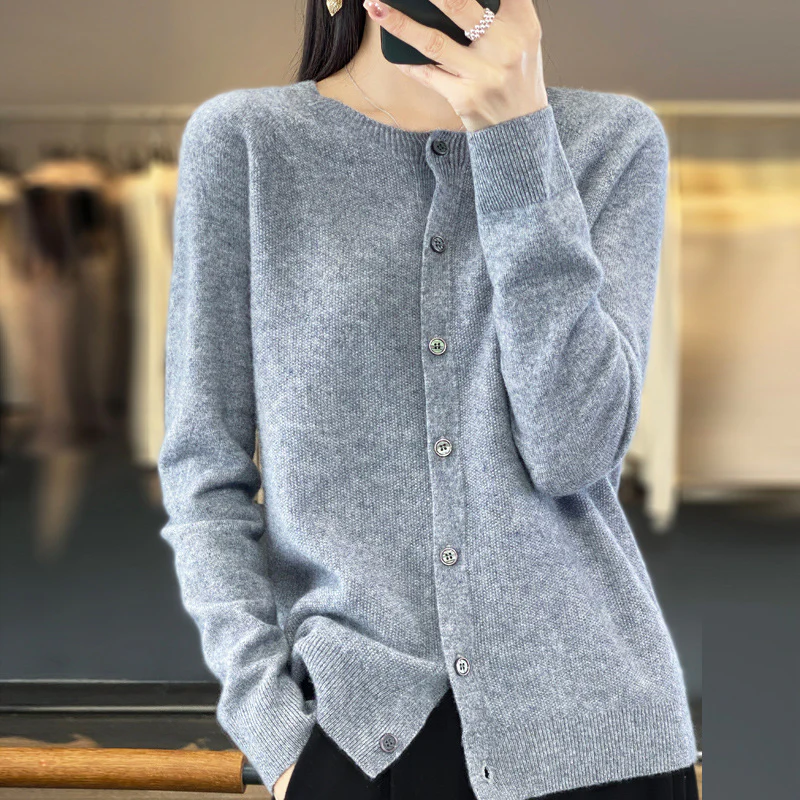 Cardigan Donna Elegante Sofia – Lana e Cashmere Morbido con Bottoni Classici - immagine 9