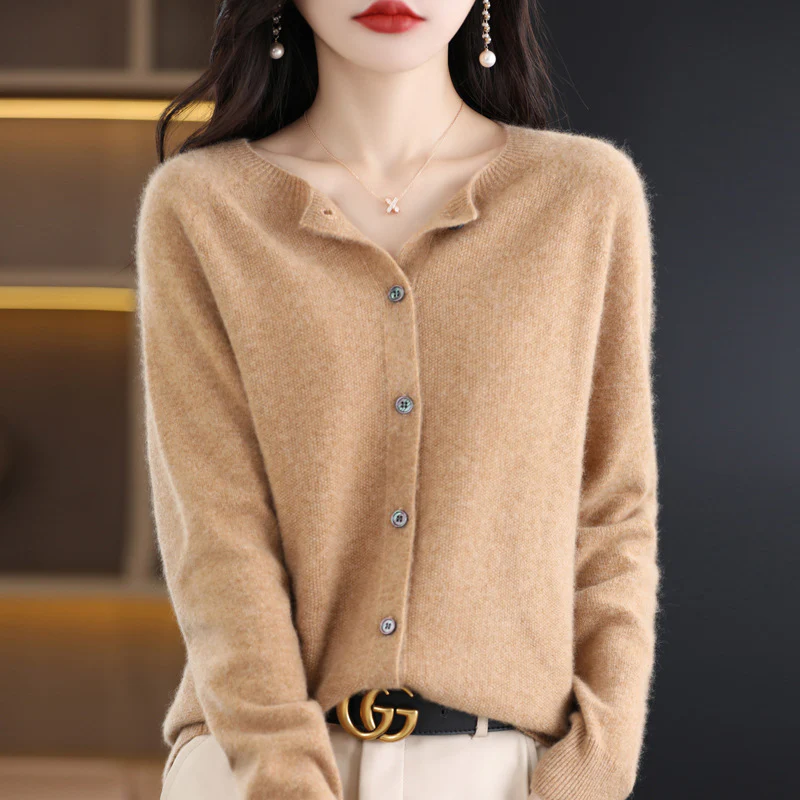 Cardigan Donna Elegante Sofia – Lana e Cashmere Morbido con Bottoni Classici - immagine 8