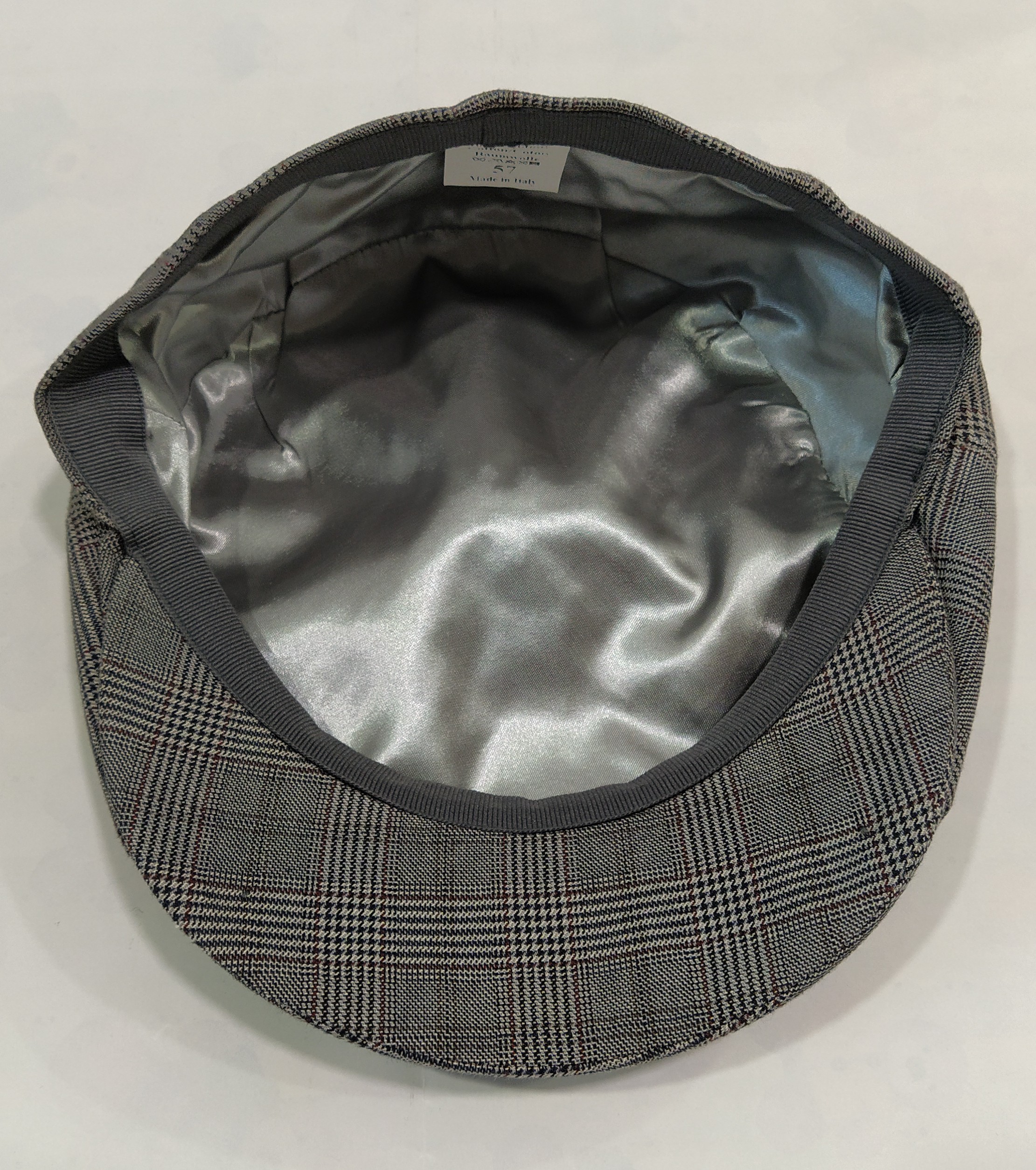 BERRETTO PEAKY BLINDERS ESTIVO A SPICCHI PRINCIPE DI GALLES GRIGIO 100% COTONE MADE IN ITALY MISURA 54 - immagine 6
