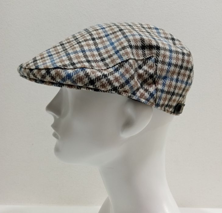 COPPOLA BERRETTO PIED DE POULE LANA CACHEMIRE MADE IN ITALY MISURA 62 - immagine 3