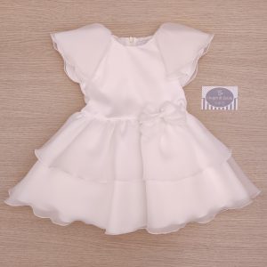 Abito Ambarabà – Raso e Organza Bianco
