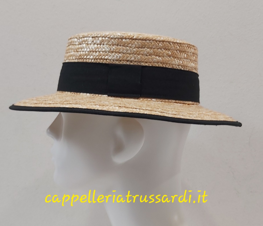 CAPPELLO PAGLIETTA MAGIOSTRINA CANOTIER MADE IN ITALY - immagine 3