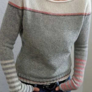 Maglione Donna Elegante a Righe Maniche Lunghe – Beatrice