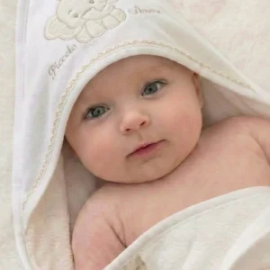 Accappatoio Baby Elefante Triangolo 100% Cotone Made in Italy