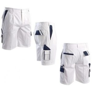 Bermuda da lavoro bianco blu