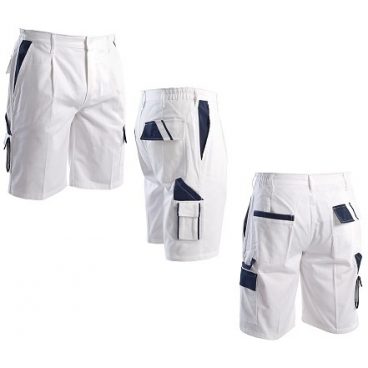 Bermuda da lavoro bianco blu - immagine 2