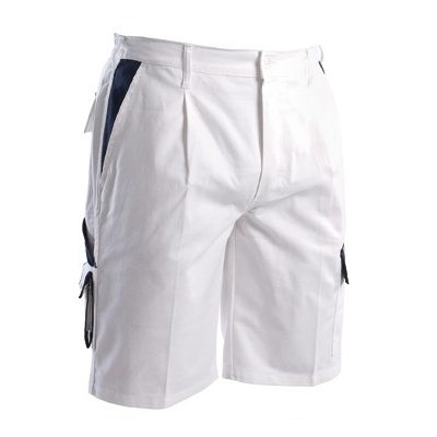 Bermuda da lavoro bianco blu - immagine 5