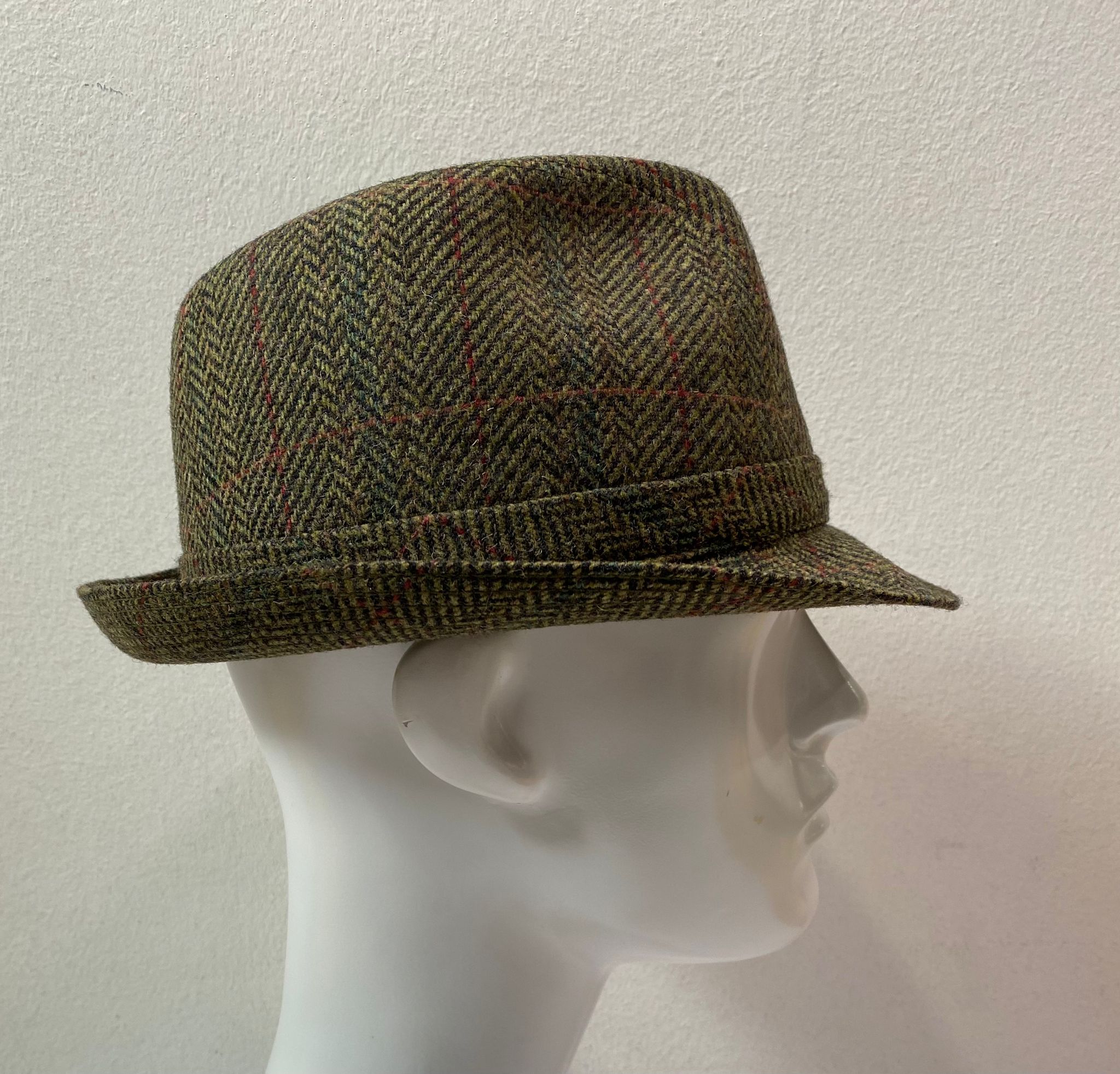 CAPPELLO UOMO FANTASIA SPIGATA VERDE LANA IMPERCORK MISURA 57 - immagine 4