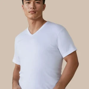 Maglia taglie forti scollo V CALDO COTONE intimo uomo termico